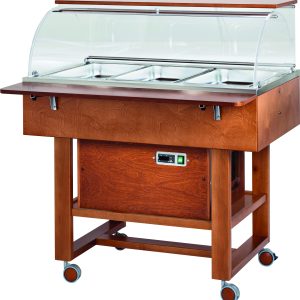 CARRELLO REFRIGERATO LEGNO 3x1/1 CUPOLA SEMICIRCOLARE