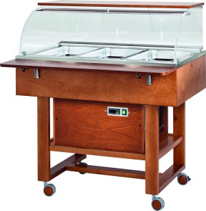 CARRELLO REFRIGERATO LEGNO 3x1/1 CUPOLA SEMICIRCOLARE