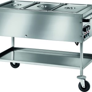 CARRELLO TERMICO INOX BAGNOMARIA - TEMPERATURE DIFFERENTI 3xGN1/1