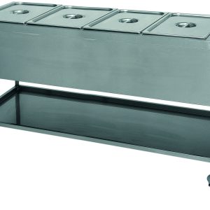 CARRELLO TERMICO INOX BAGNOMARIA 4xGN1/1