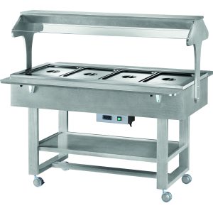 ESPOSITORE LEGNO BAGNOMARIA 4xGN1/1 - CENERE