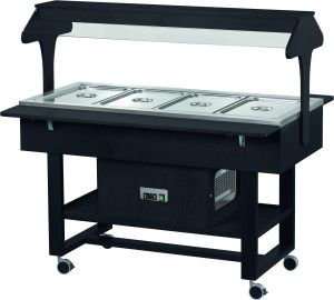 ESPOSITORE REFRIGERATO LEGNO 4xGN1/1 - CARBON