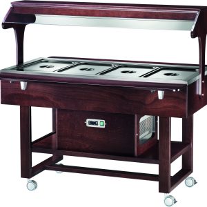 ESPOSITORE REFRIGERATO LEGNO 4xGN1/1 -5°+5°C - WENGE'