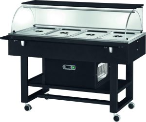 ESPOSITORE REFRIGERATO LEGNO 4xGN1/1 -5°+5°C - CARBON