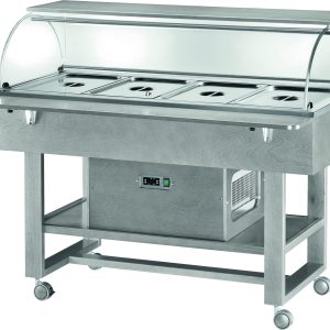 ESPOSITORE REFRIGERATO LEGNO 4xGN1/1 -5°+5°C - CENERE