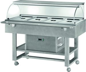 ESPOSITORE REFRIGERATO LEGNO 4xGN1/1 -5°+5°C - CENERE