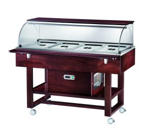 ESPOSITORE REFRIGERATO LEGNO 4xGN1/1 -5°+5°C - WENGE'