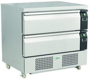 CASSETTIERA REFRIGERATA CON RUOTE - GN1/1 - VENTILATA DOPPIA