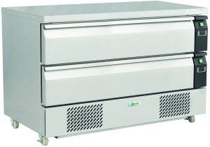 CASSETTIERA REFRIGERATA CON RUOTE - GN1/1 - VENTILATA DOPPIA