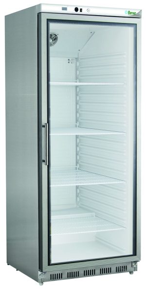 ARMADIO REFRIGERATO ECO STATICO INOX +2+8°C C/VETRO
