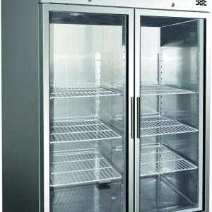 ARMADIO REFRIGERATO INOX VENTILATO +2+8°C C/VETRO
