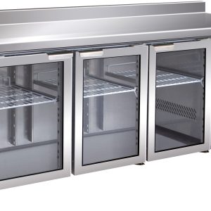 TAVOLO REFRIGERATO VENTILATO -2+8°C C/VETRO C/ALZ.