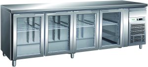 TAVOLO REFRIGERATO VENTILATO -2+8°C C/VETRO