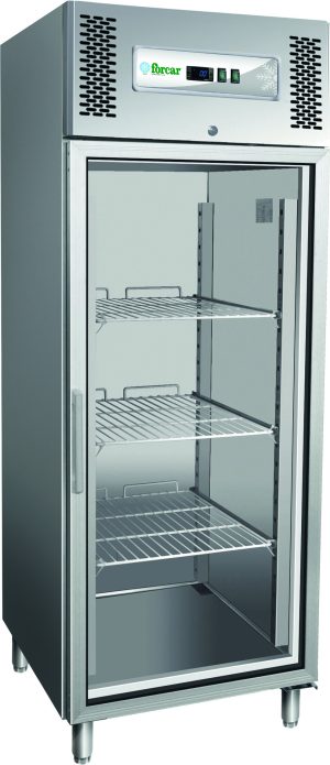 ARMADIO REFRIGERATO INOX VENTILATO -18-22°C  C/VETRO