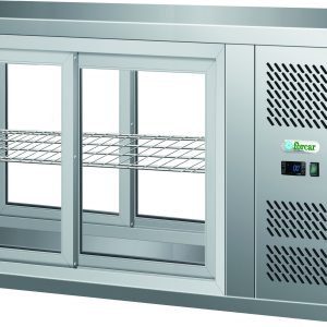 VETRINA DA BANCO REFRIGERATO VENTILATO INOX +2+8°C