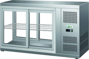 VETRINA DA BANCO REFRIGERATO VENTILATO INOX +2+8°C