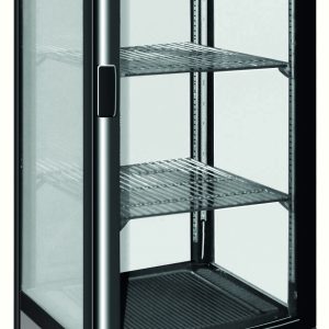 VETRINA 4 LATI REFRIGERATA VENTILATA +2+8°C NERO