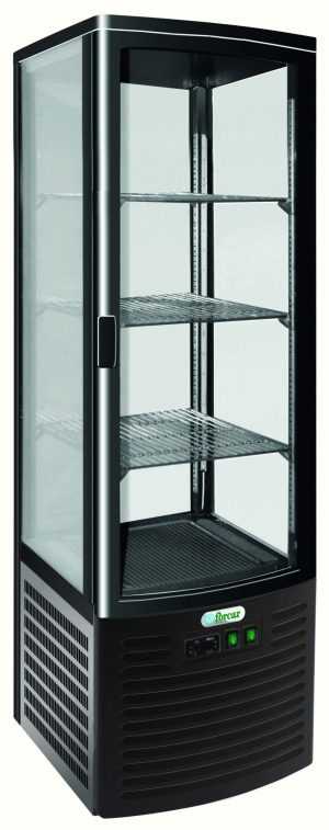 VETRINA 4 LATI REFRIGERATA VENTILATA +2+8°C NERO