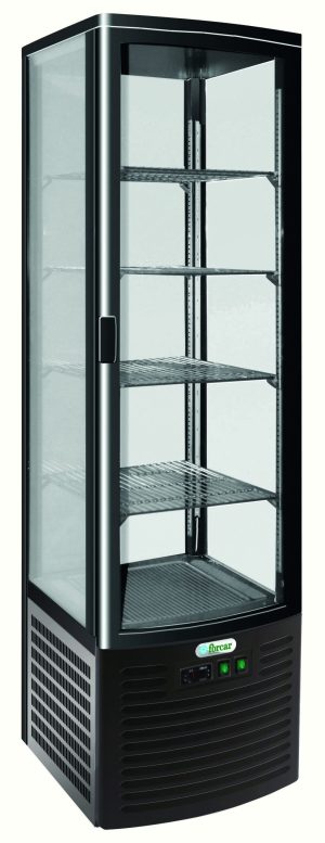 VETRINA 4 LATI REFRIGERATA VENTILATA +2+8°C NERO