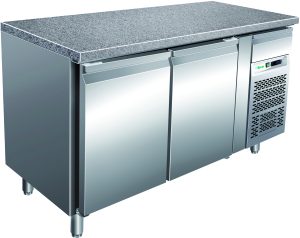 TAVOLO REFRIGERATO VENTILATO PASTICCERIA +2+8°C GRANITO