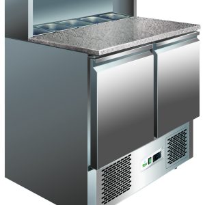 SALADETTE REFRIGERATA STATICA +2+8°C INOX+GRANITO