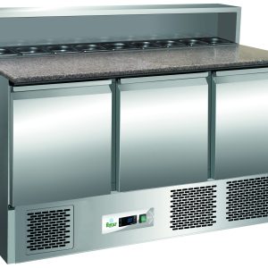 SALADETTE REFIGERATA STATICA +2+8°C INOX CON GRANITO