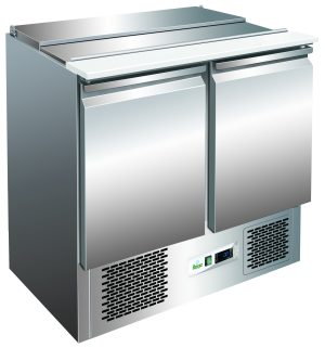 SALADETTE REFRIGERATA STATICA +2+8°C INOX+POLIETILENE