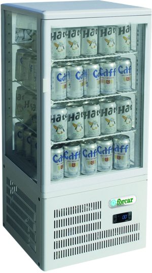 VETRINA 4 LATI REFRIGERATA VENTILATA +2+8°C BIANCO