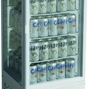 VETRINA 4 LATI REFRIGERATA VENTILATA +2+8°C BIANCO