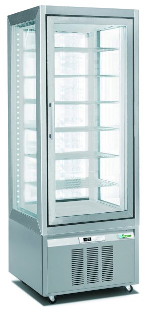 VETRINA 4 LATI ESPOSITIVI PER PASTICCERIA -15°C -24°C