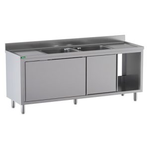 LAVELLO ARMADIATO -2 VASCHE CENTRALI -SGOCCIOLATOIO 200x70x95cm