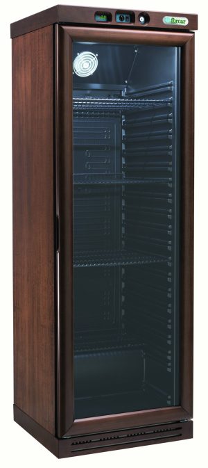 CANTINETTA VINI LEGNO REFRIGERATA STATICA +2+8°C NOCE SCURO/NERO