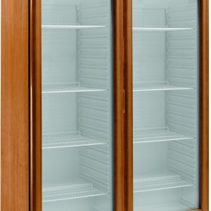CANTINETTA VINI LEGNO REFRIGERATA STATICA +2+8°C/+2+8°C NOCE CHIARO