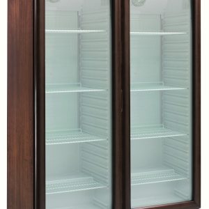 CANTINETTA VINI LEGNO REFRIGERATA STATICA +2+8°C/+2+8°C NOCE SCURO