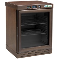 CANTINETTA VINI LEGNO REFRIGERATA STATICA +2+8°C NOCE SCURO/NERO
