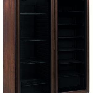 CANTINETTA VINI LEGNO REFRIGERATA STATICA +2+8°C/-18-22°C NOCE SCURO/NERO