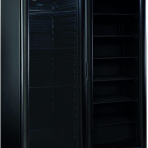 CANTINETTA VINI LEGNO REFRIGERATA STATICA +2+8°C/-18-22°C CARBON/NERO