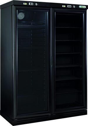 CANTINETTA VINI LEGNO REFRIGERATA STATICA +2+8°C/-18-22°C CARBON/NERO