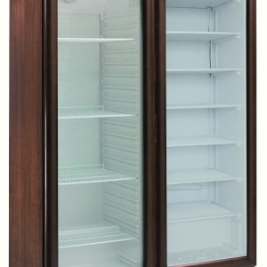 CANTINETTA VINI LEGNO REFRIGERATA STATICA +2+8°C/-18-22°C NOCE SCURO