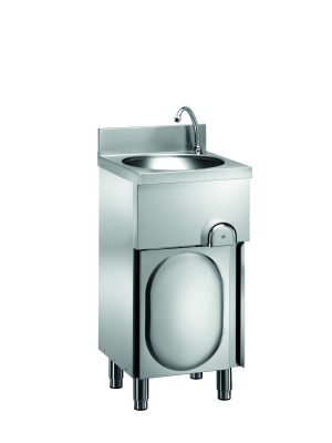 LAVAMANI INOX SU MOBILE C/PORTA BATTENTE