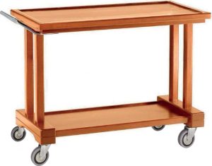 CARRELLO LEGNO 2 PIANI - NOCE