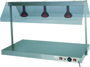 PIANO CALDO INOX 3 LAMPADE INFRAROSSI
