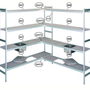 GIUNZIONI PER SCAFFALATURA MODULARE 37,3 cm