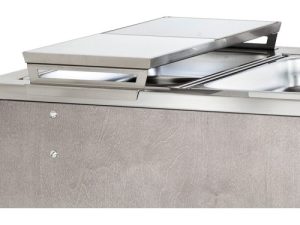 SCORREVOLE PORTAPIATTI CON TAGLIERE IN POLIETILENE