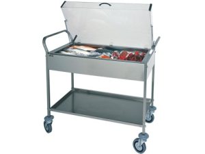 CARRELLO INOX REFRIGERATO C/PIASTRE EUTETTICHE C/CUPOLA PLX