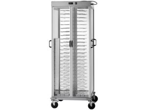 CARRELLO PORTAPIATTI ARMADIATO RISCALDATO - 88 PIATTI 25/31 - GRIGLIE CROMATE