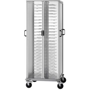 CARRELLO PORTAPIATTI ARMADIATO - 88 PIATTI 25/31 - GRIGLIE CROMATE