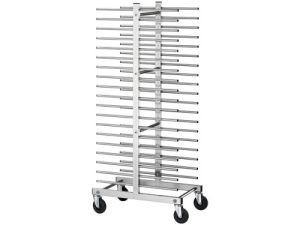 CARRELLO INOX PORTATEGLIE UNIVERSALI - 40 TEGLIE