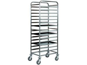 CARRELLO INOX PORTATEGLIE PASTICCERIA - 14 TEGLIE