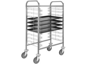 CARRELLO INOX PORTATEGLIE FILO - 10xGN1/1 o 10T.60x40